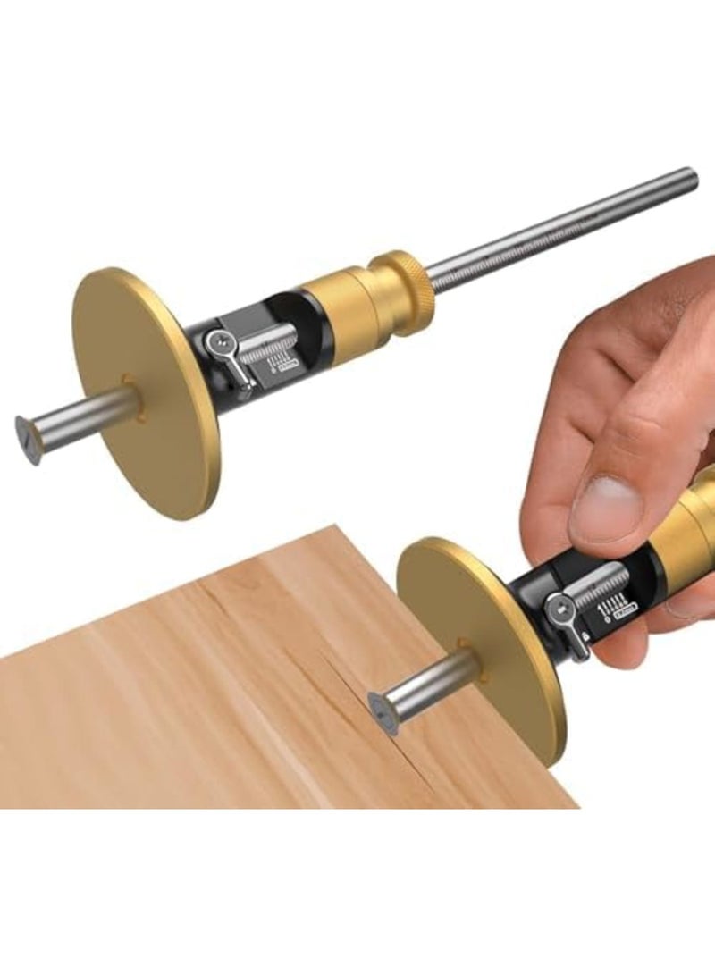 أداة قياس العلامات بعجلة مع شفرة متحركة، دقة 0.2 مم، أداة نقش على شكل دلفين، شفرة قابلة للدوران لمشاريع النجارة، أداة أساسية للحرفيين، النجارين، وهواة الأعمال اليدوية (أسود) - Image 1